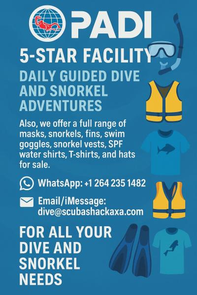 Anguilla’s ONLY PADI Dive Facility